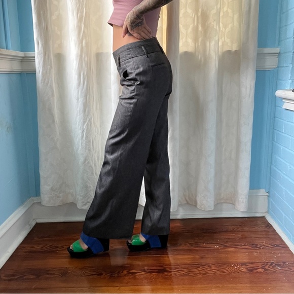 Elevenses Gray Wide-Leg Trousers Anthropologie - Picture 3 of 6